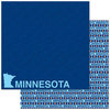 Reminisce - Passports Collection - 12 x 12 Double Sided Paper - Minnesota