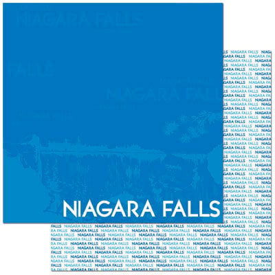 Reminisce - Passports Collection - 12 x 12 Double Sided Paper - Niagara Falls
