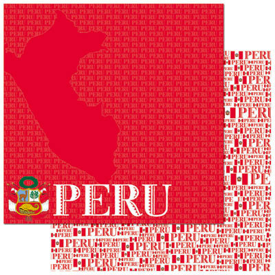 Reminisce - Passports Collection - 12 x 12 Double Sided Paper - Peru