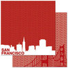 Reminisce - Passports Collection - 12 x 12 Double Sided Paper - San Francisco