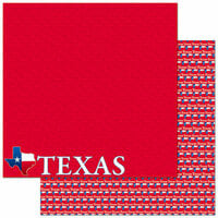 Reminisce - Passports Collection - 12 x 12 Double Sided Paper - Texas