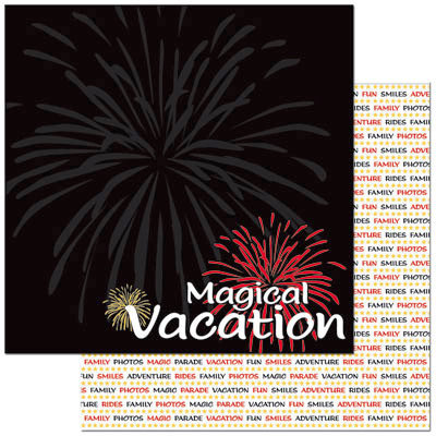 Reminisce - Passports Collection - 12 x 12 Double Sided Paper - Magical Vacation