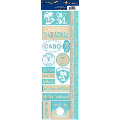 Reminisce - Passports Collection - Cardstock Stickers - Cabo