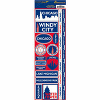 Reminisce - Passports Collection - Cardstock Stickers - Chicago