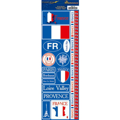 Reminisce - Passports Collection - Cardstock Stickers - France
