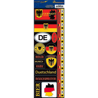 Reminisce - Passports Collection - Cardstock Stickers - Germany