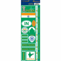 Reminisce - Passports Collection - Cardstock Stickers - India