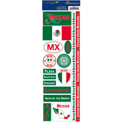 Reminisce - Passports Collection - Cardstock Stickers - Mexico