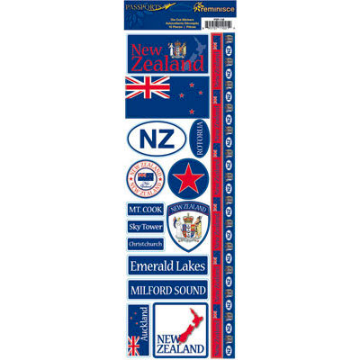 Reminisce - Passports Collection - Cardstock Stickers - New Zealand