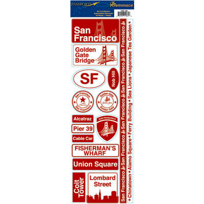 Reminisce - Passports Collection - Cardstock Stickers - San Francisco