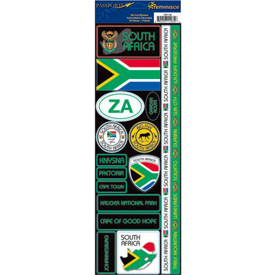 Reminisce - Passports Collection - Cardstock Stickers - South Africa