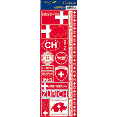Reminisce - Passports Collection - Cardstock Stickers - Switzerland