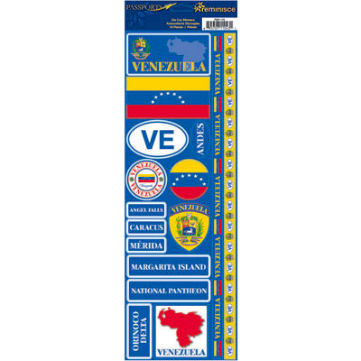 Reminisce - Passports Collection - Cardstock Stickers - Venezuela