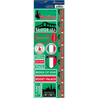 Reminisce - Passports Collection - Cardstock Stickers - Venice