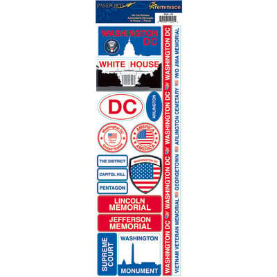 Reminisce - Passports Collection - Cardstock Stickers - Washington DC