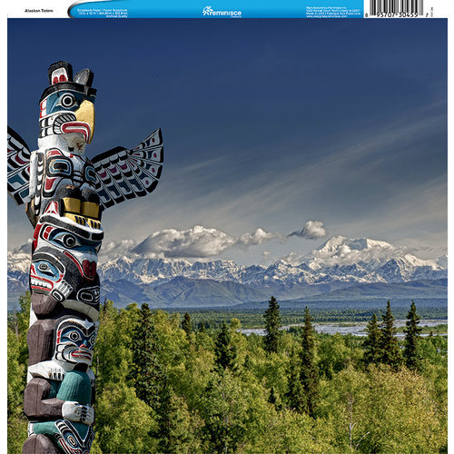 Reminisce - Customs Collection - 12 x 12 Single Sided Paper - Alaskan Totem