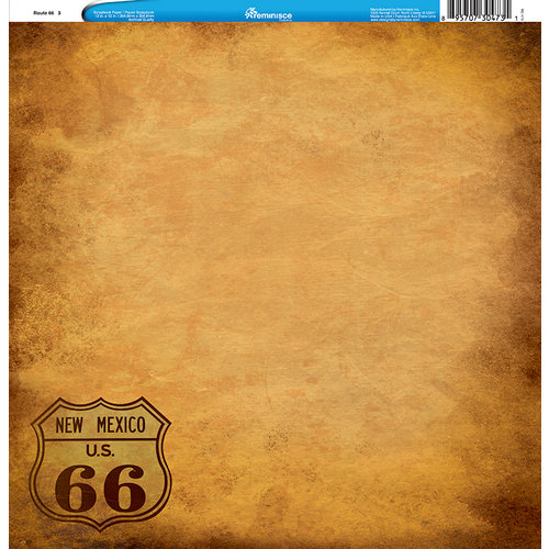 Reminisce - Customs Collection - 12 x 12 Single Sided Paper - Route 66 3