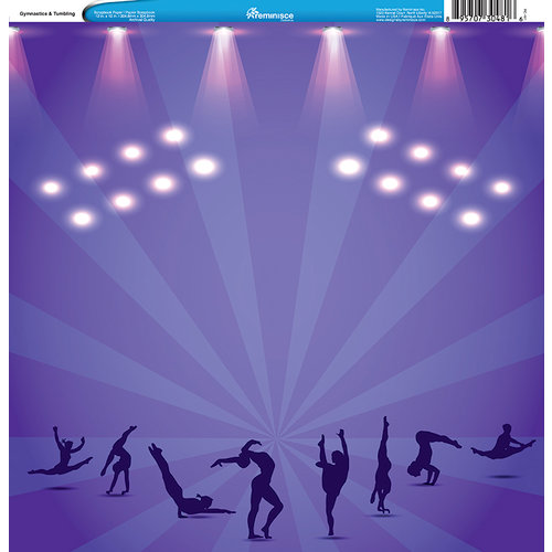 Reminisce - Customs Collection - 12 x 12 Single Sided Paper - Gymnastics and Tumbling