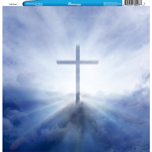 Reminisce - Customs Collection - 12 x 12 Single Sided Paper - Faith Cross