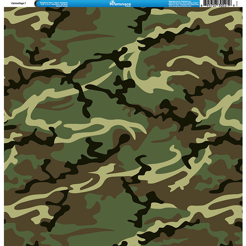 Reminisce - Camo Prints Collection - 12 x 12 Single Sided Paper - Camouflage 7