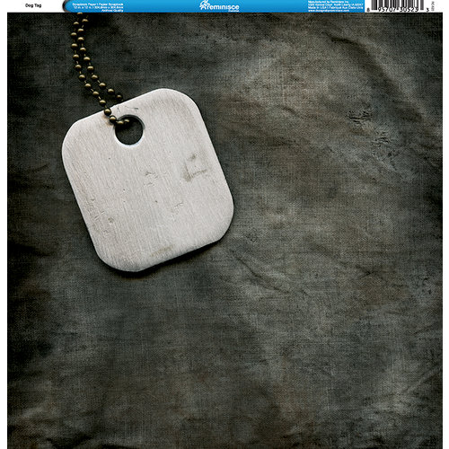 Reminisce - Military Collection - 12 x 12 Single Sided Paper - Dog Tag
