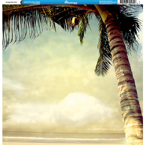 Reminisce - Tropical Collection - 12 x 12 Single Sided Paper - Vintage Palm Tree