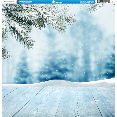 Reminisce - Winter Collection - 12 x 12 Single Sided Paper - Winter Background