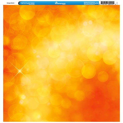 Reminisce - Orange Collection - 12 x 12 Single Sided Paper - Bokeh