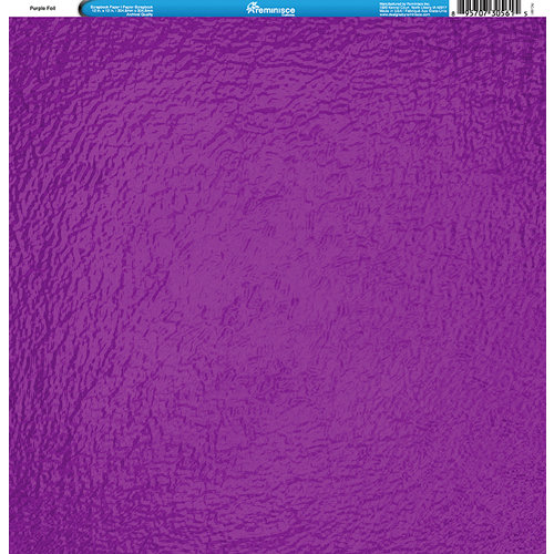 Reminisce - Foil Images Collection - 12 x 12 Single Sided Paper - Purple