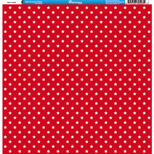 Reminisce - 4th of July Collection - 12 x 12 Single Sided Paper - Stars on Red