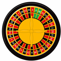 Reminisce - Casino Collection - 12 x 12 Die Cut Paper - Roulette Wheel