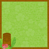 Reminisce - Luau Collection - 12 x 12 Double Sided Paper - Tiki Time