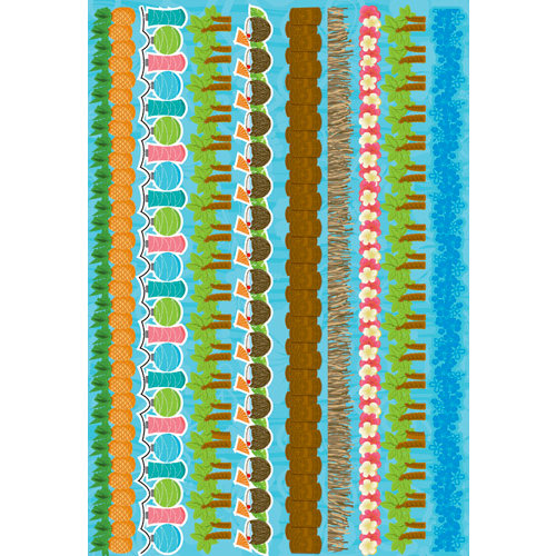 Reminisce - Luau Collection - Die Cut Cardstock Stickers - Border Strip