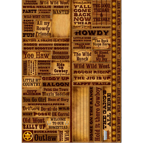 Reminisce - Western Collection - Die Cut Cardstock Stickers - Quote