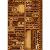 Reminisce - Western Collection - Die Cut Cardstock Stickers - Quote