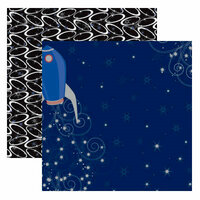 Reminisce - Real Magic Collection - 12 x 12 Double Sided Paper - Blast Off, CLEARANCE