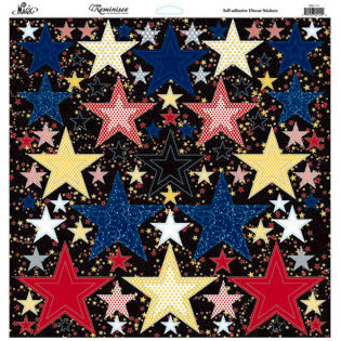 Reminisce - Real Magic Collection - 12 x 12 Glitter Stickers - Nested Star