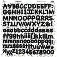 Reminisce - Real Magic Collection - 12 x 12 Glitter Stickers - Alphabet