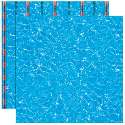 Reminisce - Real Sports Collection - 12 x 12 Double Sided Paper - Swimming Pool