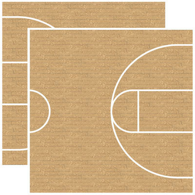 Reminisce - Real Sports Collection - 12 x 12 Double Sided Paper - Basketball Court