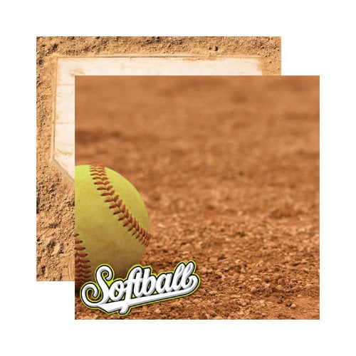 Reminisce - Real Sports Collection - 12 x 12 Double Sided Paper - Softball