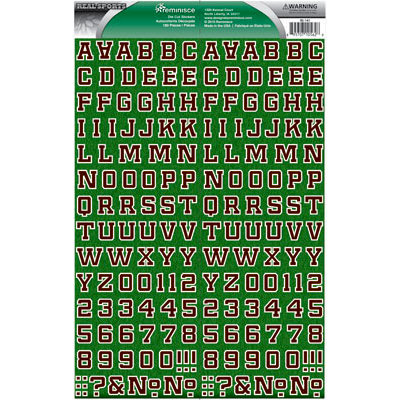 Reminisce - Real Sports Collection - Die Cut Cardstock Stickers - Football Alphabet