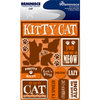 Reminisce - Signature Series Collection - 3 Dimensional Die Cut Stickers - Cat