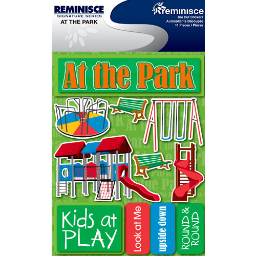 Reminisce - Signature Series Collection - 3 Dimensional Die Cut Stickers - At The Park