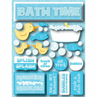 Reminisce - Signature Series Collection - 3 Dimensional Die Cut Stickers - Bath Time
