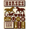 Reminisce - Signature Series Collection - 3 Dimensional Die Cut Stickers - Horses