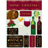 Reminisce - Signature Series Collection - 3 Dimensional Die Cut Stickers - Wine Tasting