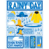 Reminisce - Signature Series Collection - 3 Dimensional Die Cut Stickers - Rainy Day