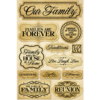 Reminisce - Signature Series Collection - 3 Dimensional Die Cut Stickers - Family
