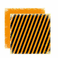 Reminisce - Road Signs Collection - 12 x 12 Double Sided Paper - Construction Orange, CLEARANCE